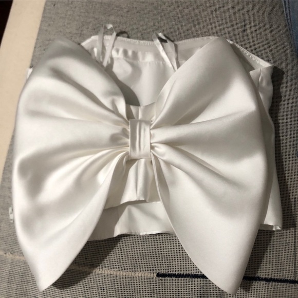 Hutch White Strapless Bow Blouse - Picture 11 of 15